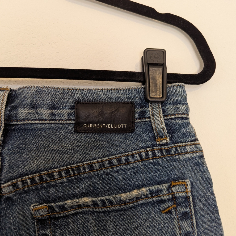 Current/Elliott Blue Straight Leg Jeans Size 25 - Picture 7 of 10